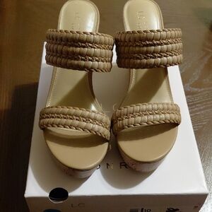 LC Lauren Conrad Beige Woven Sandals